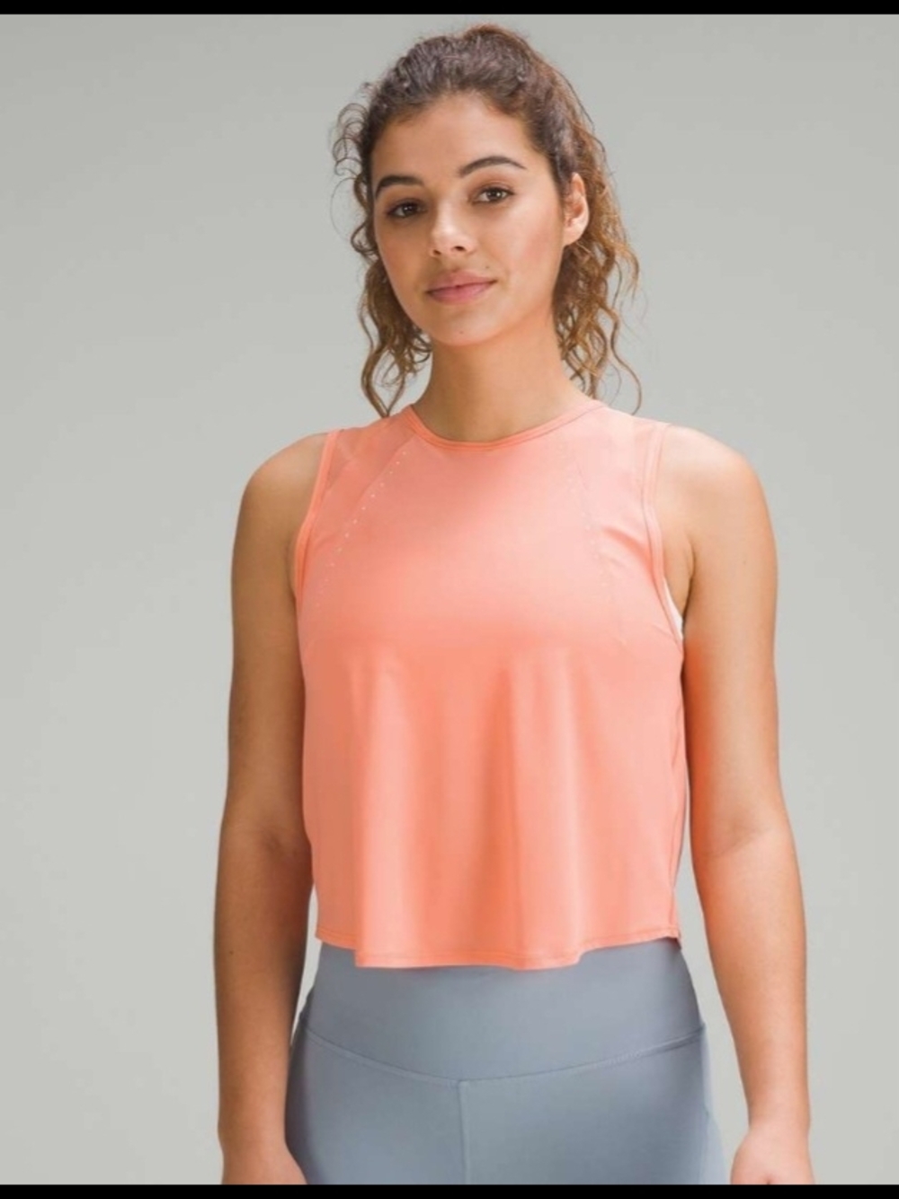 Lululemon Sculpt Crop Tank In Sunny Coral